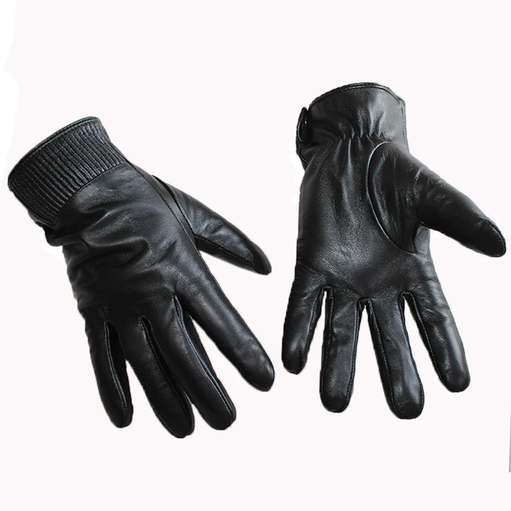 mens touch screen leather gloves