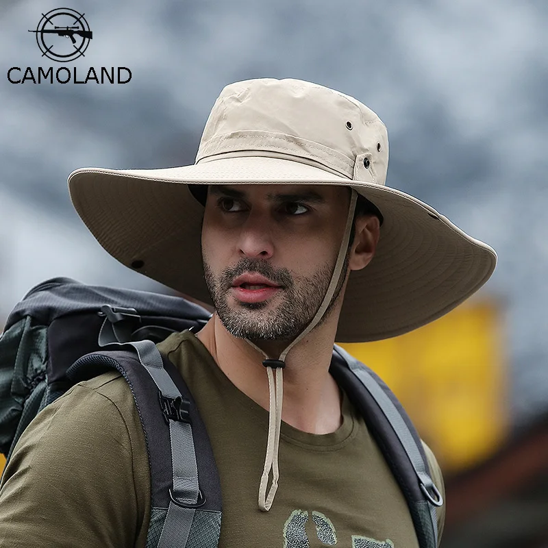 CAMOLAND Summer Wide Brim Sun Hats Men 