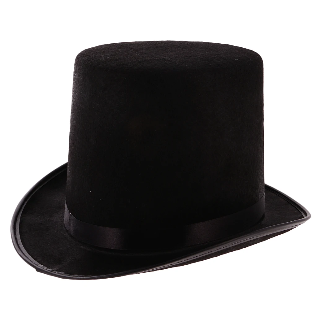 Black Top Hat Magician Hat Costume 