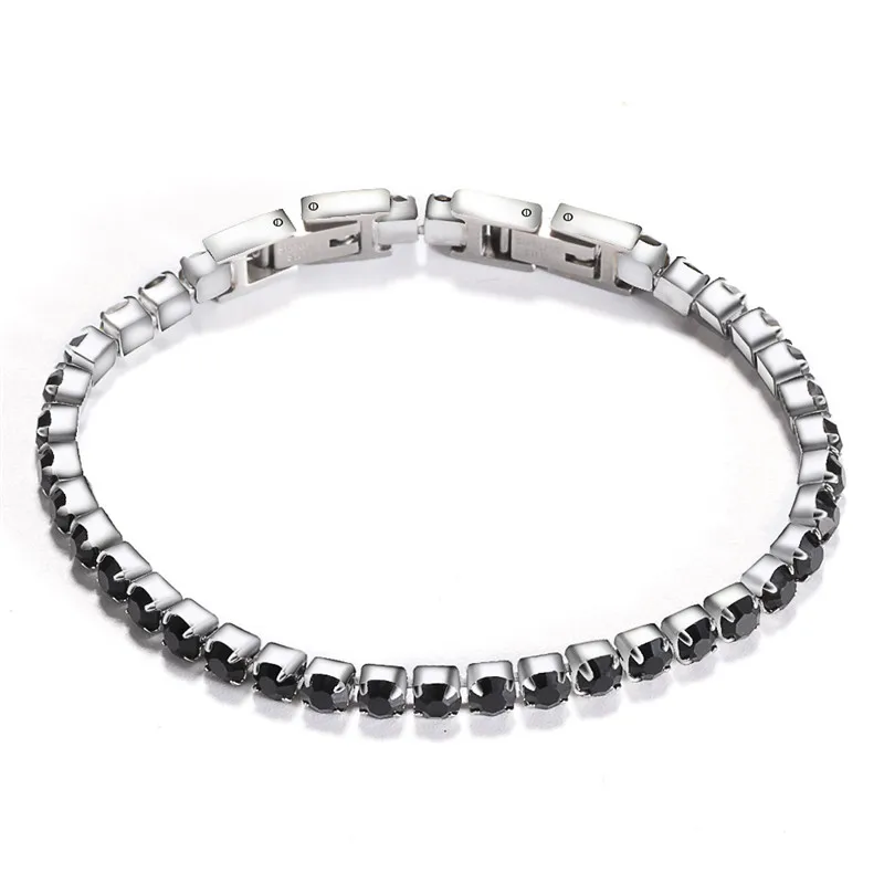 Modyle 316L Stainless Steel Sparkly Cubic Zircon Tennis Link Bracelets For Men and Women Gifts-animated-img