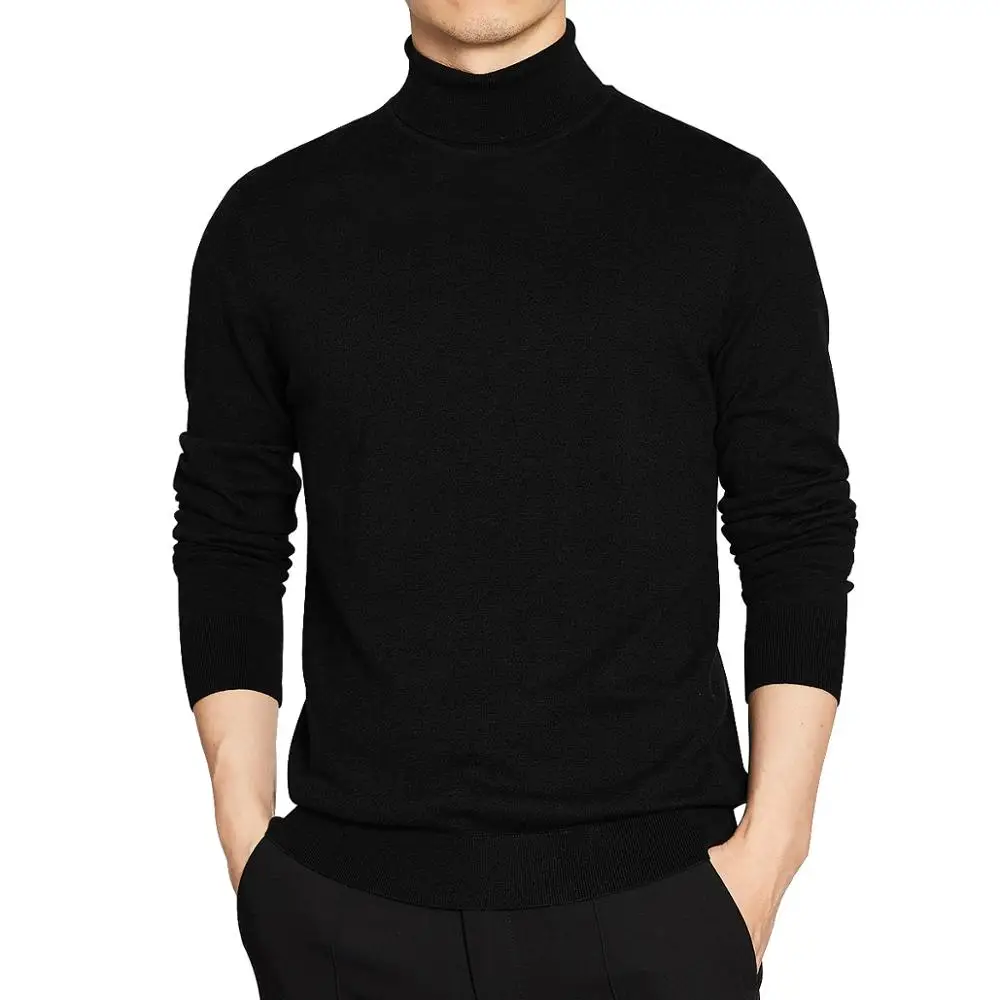 black polo neck sweater mens