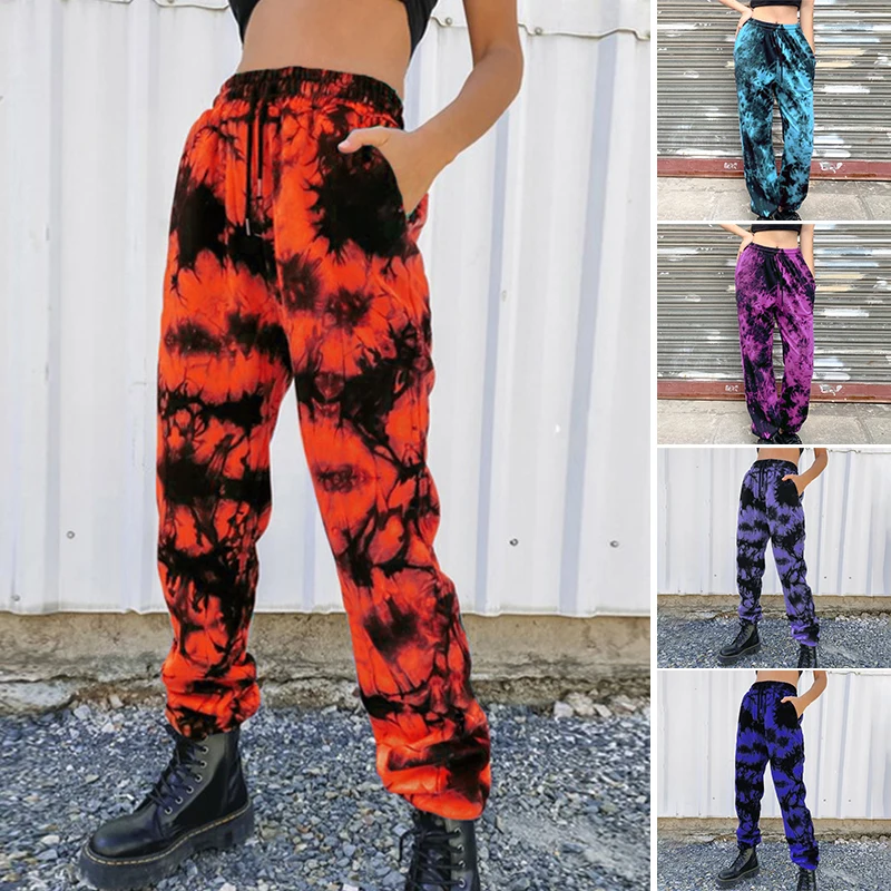 Women Tie-dye Sweatpants Loose 