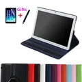360 Degree Rotating Litchi case For Huawei MediaPad T3 10 AGS-W09 AGS-L09 AGS-L03 9.6" Funda Tablet for Honor Play Pad 2 9.6+pen