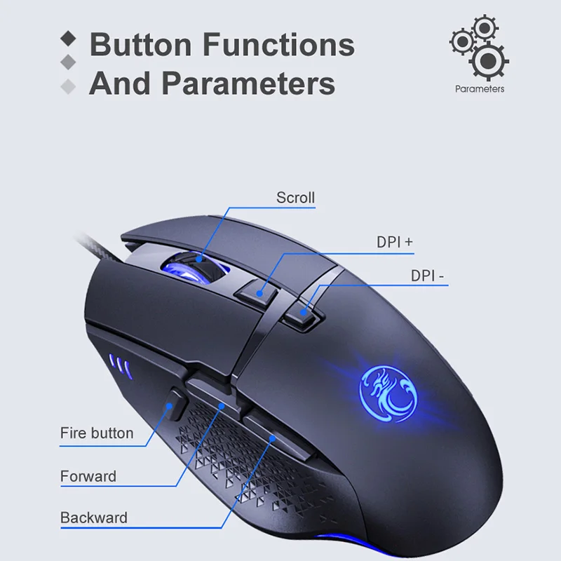 gaming mouse with fire button