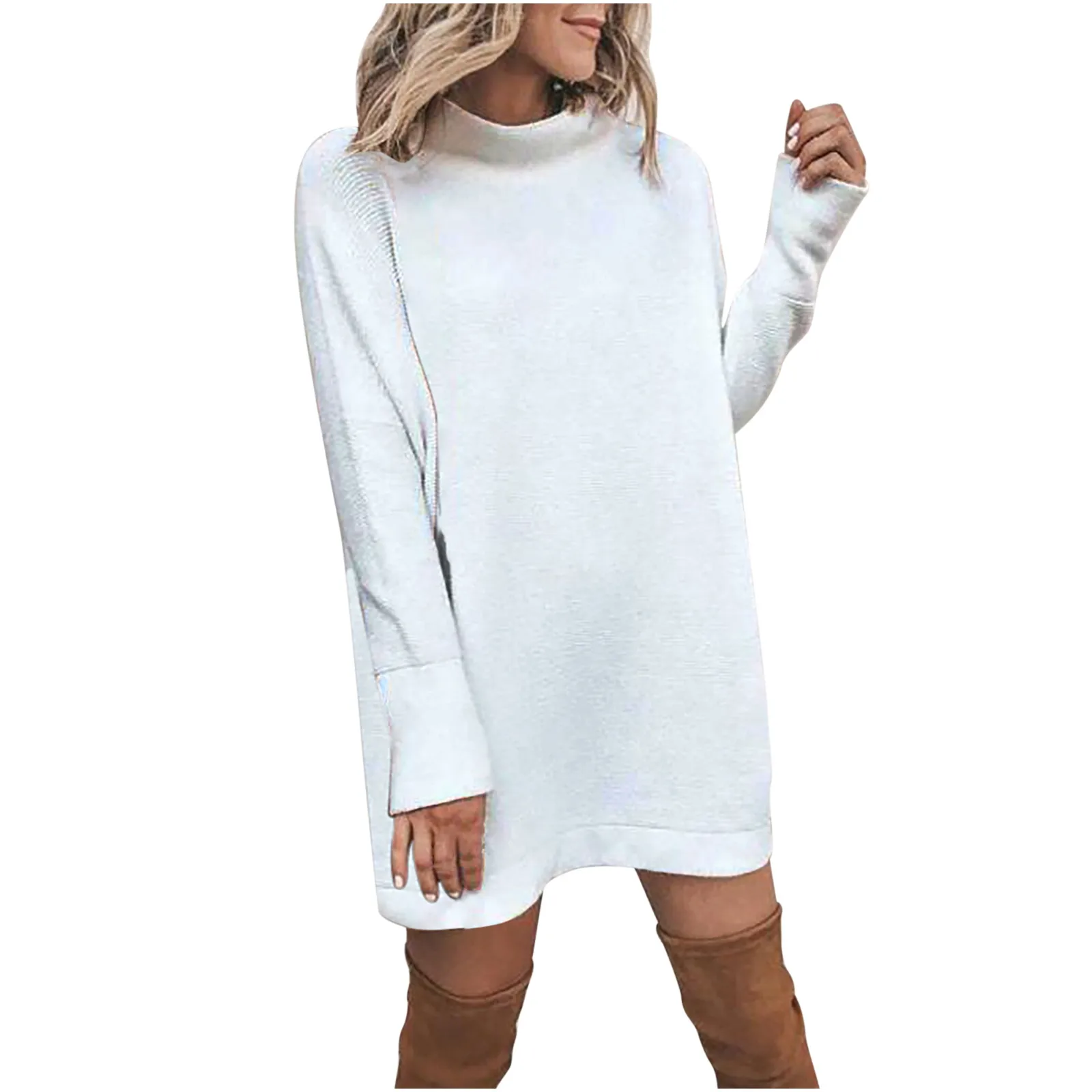 grey long sleeve sweater dress