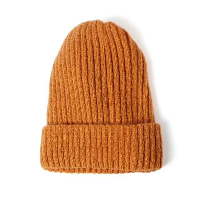 womens orange beanie hat