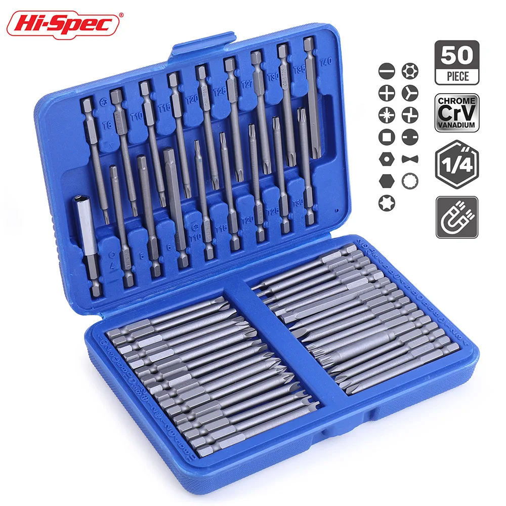 Hi-Spec Torx Hex Screwdriver Bit Set 