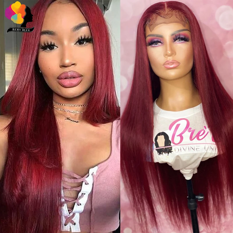 burgundy wig human hair