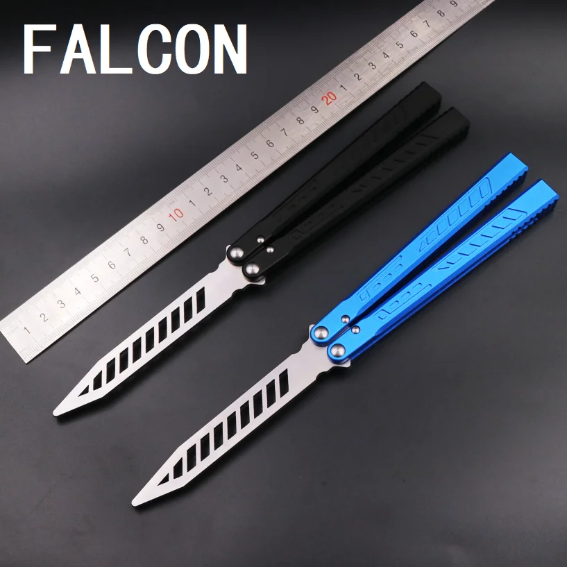 TheOne Butterfly Training Sleeve Structure CNC EDC Balisong Trainer Folding  Aluminum Handle Bushings System Safe EDC Outdoor