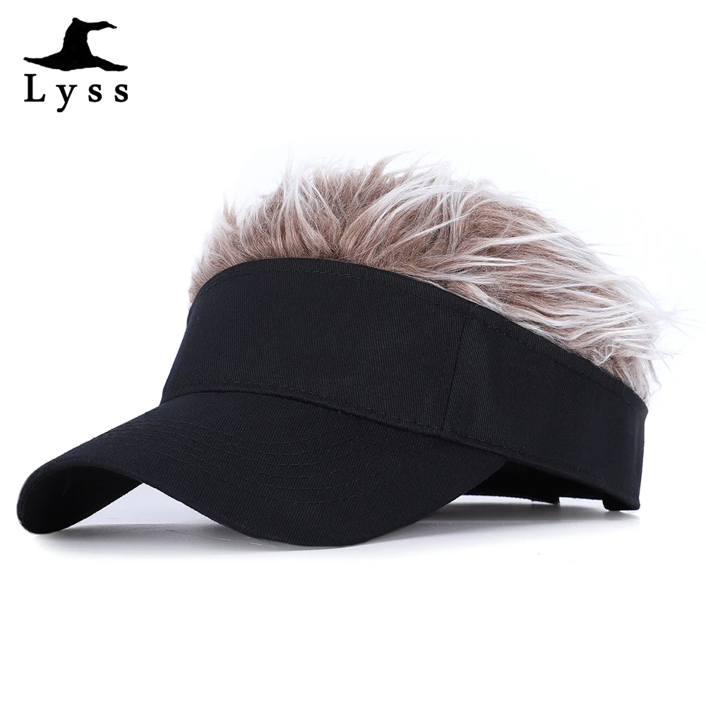 Golf Baseball Cap With Fake Flair Hair 