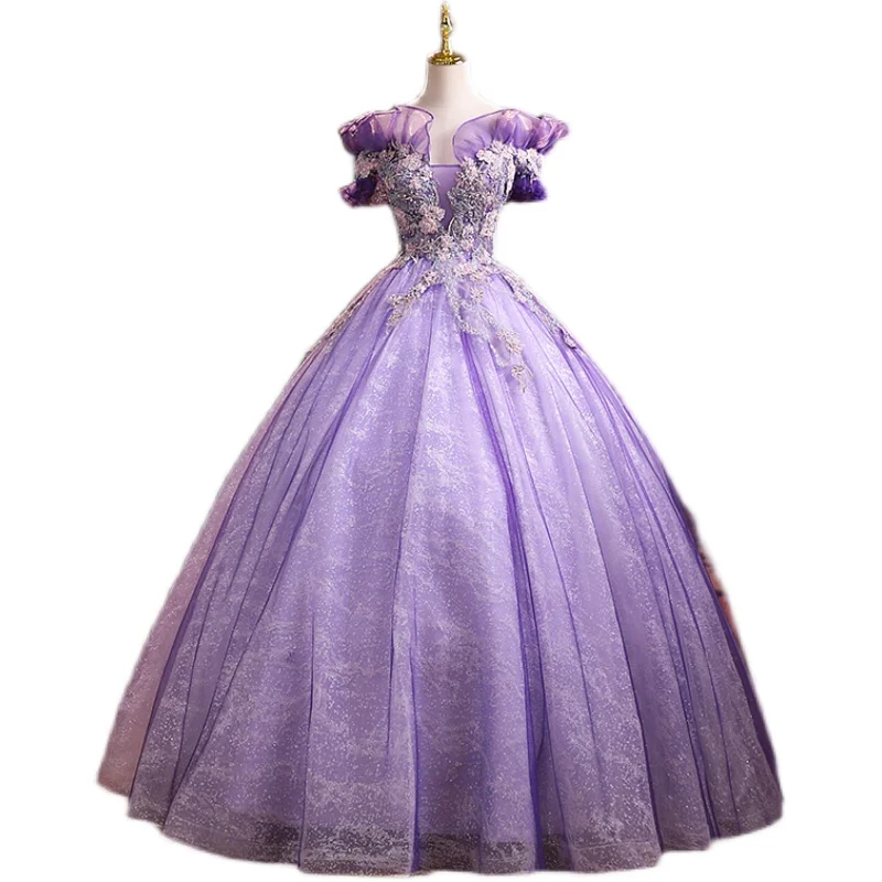 ruffle ball gown