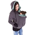 Pregnancy Coat Baby Carrier Jacket Kangaroo Hoodie Coat Maternity Outerwear Jacket Cover Cotton Winter Sweatshirt Hooded Newborn preview-1