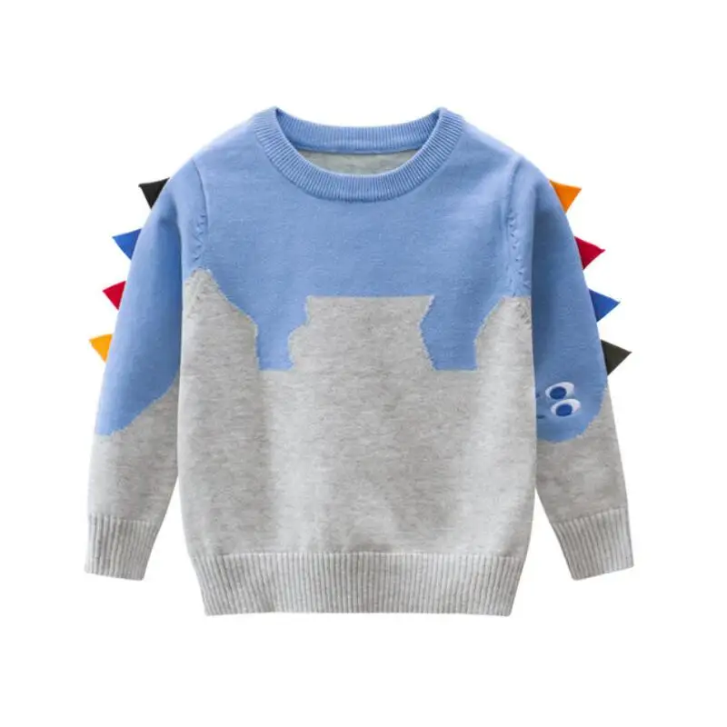 Cotton Boys Cartoon Dinosaur Sweater 