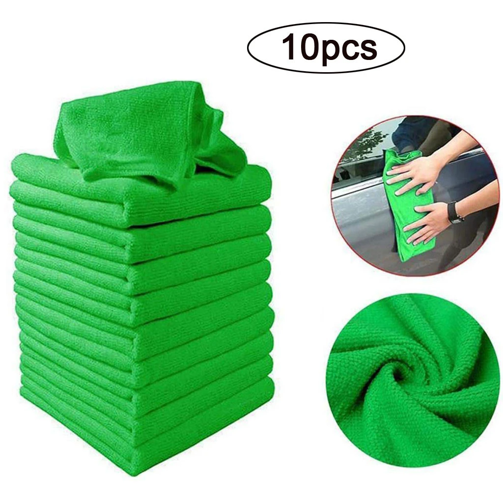 Αγορά Πλύσιμο  10Pcs Microfiber Car Wash Towel Soft Cleaning Auto Car Care  Detailing Cloths Wash Towel Duster 25x25cm cleaning kits jy31