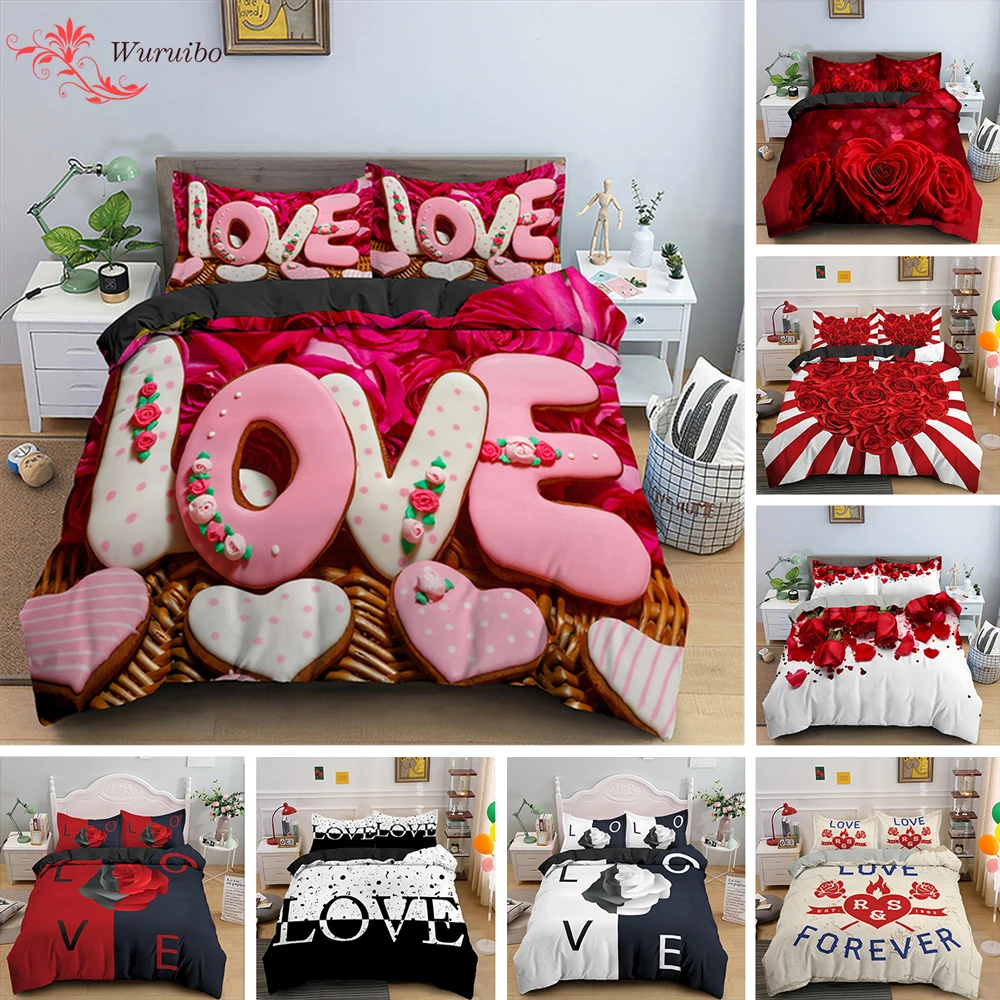 love heart double duvet cover