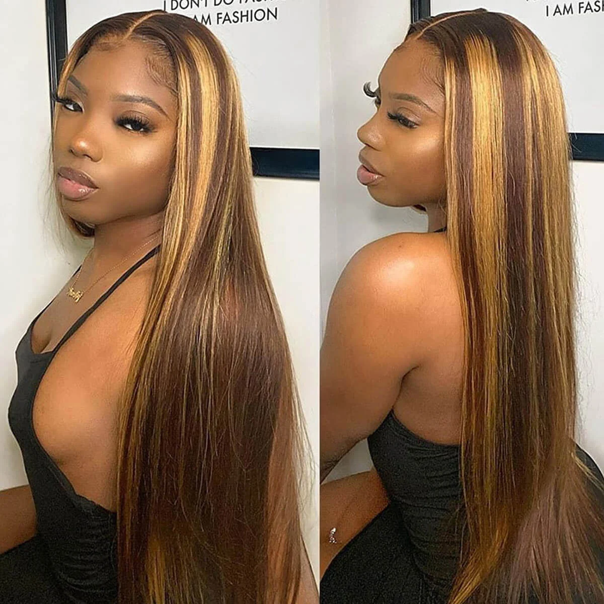 brown highlight wig