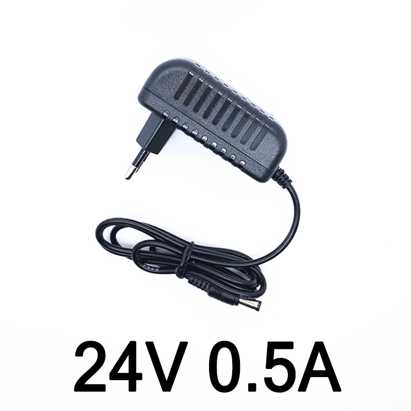 1PCS 24V0.5A New AC 100V-240V Converter Switching Power Adapter DC 24V 0.5A 500mA Universla Power Supply EU Plug Tablet Charger-animated-img