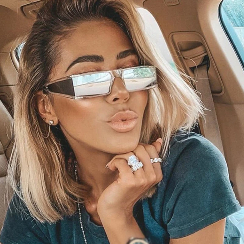 clear mirrored sunglasses