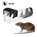 1/2 Pcs Reusable Mouse Trap No Kill Rats Cage Mousetrap Smart Mouse Trap For Mice Catcher Automatic Rat Traps Pet Control A99