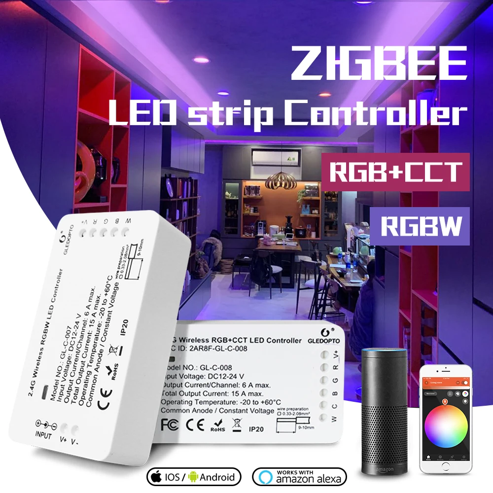 Купить Осветительные приборы | GLEDOPTO ZigBee 3.0 DC12-24V RGB+CCT ...