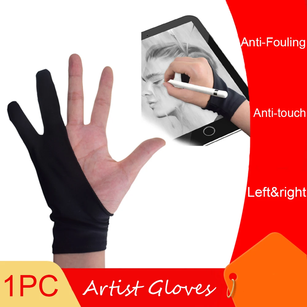 Anti-touch Anti-fouling Two-fingers Painting Glove, Right And Left