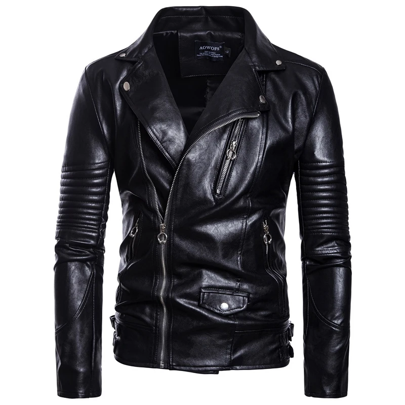 New Brand Leather Jacket Men British 