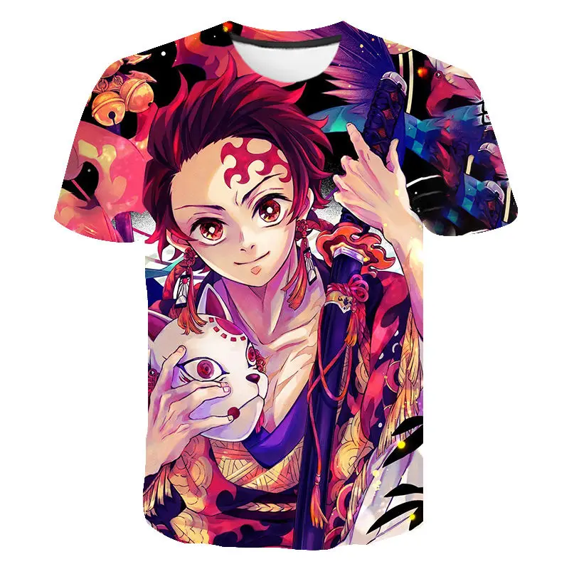 Women Men Summer Casual Cool Streetwear Demon Slayer Kimetsu No