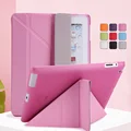 Cover For Ipad 2/3/4 Smart Case for IPad 2017 9.7" 2018  mini ipad 7.9" Folded Tablet Stand Leather TPU Silicone Soft Back Case