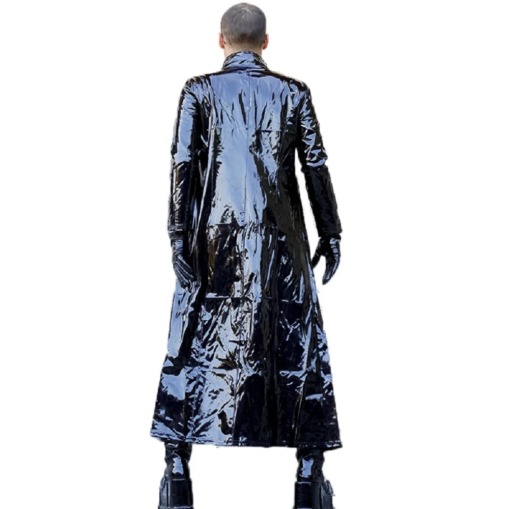 pvc trench coat mens