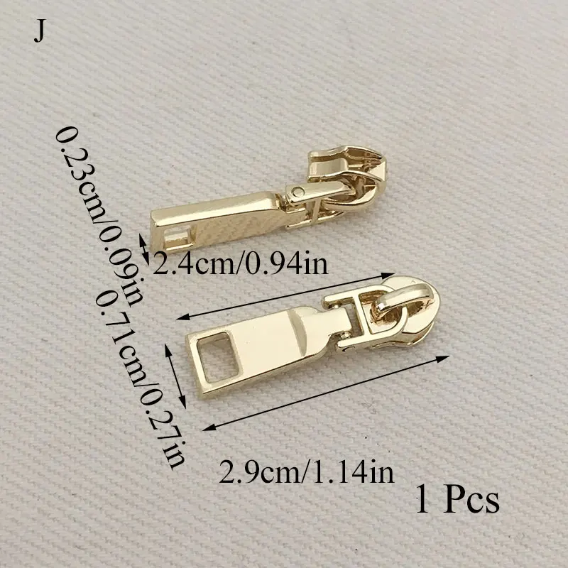 Fashion 1Pcs 3# Gold Plated Fix Zip Puller/Zipper Pull Sliders Zip Head  Zipper Repair Instant