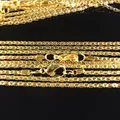 20pcs Silver/Gold plated Hollow Snake Chain Necklace Lobster clasp,22" L