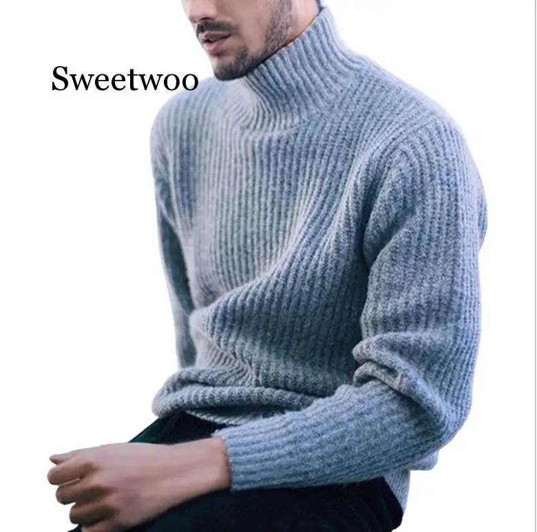 Winter Thick Warm Cashmere Sweater Men 