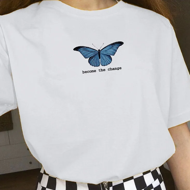 butterfly print t shirt for ladies