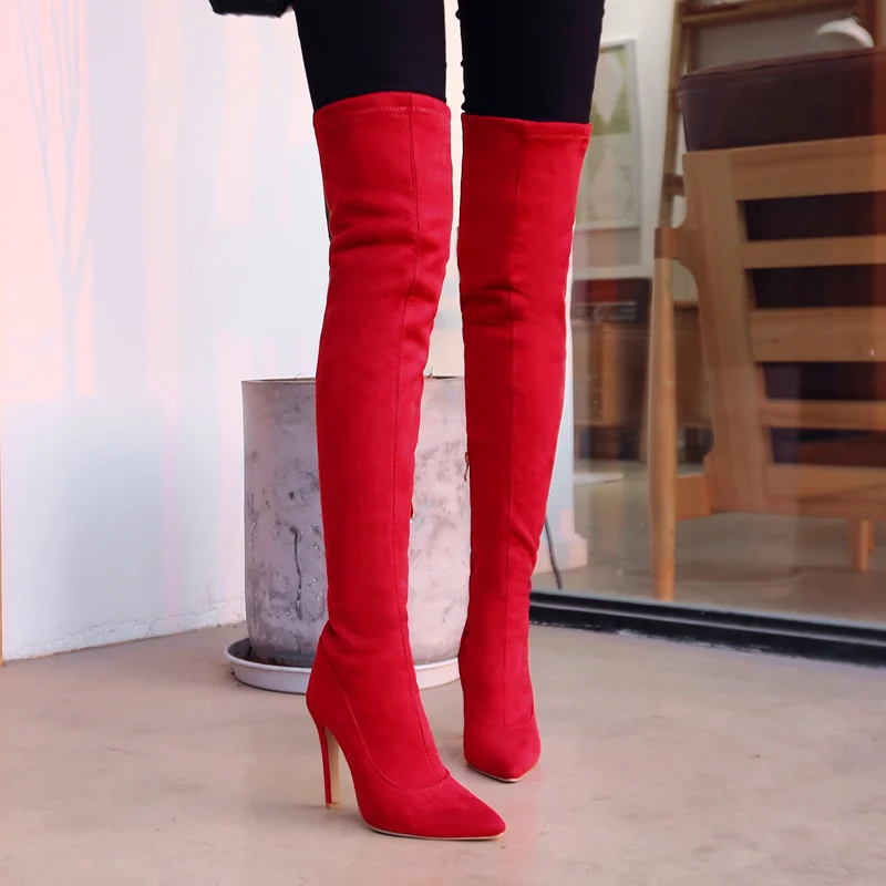 thigh high suede