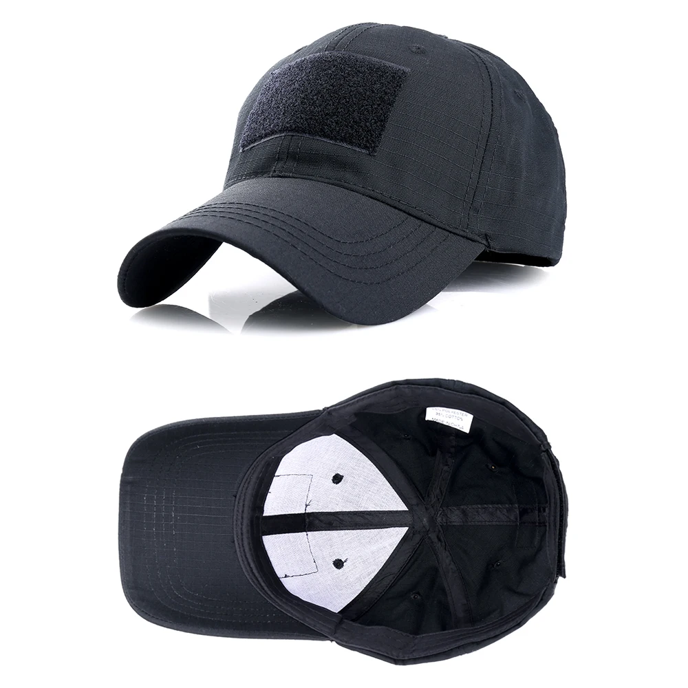 black tactical hat