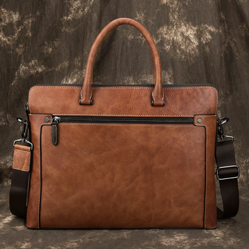 mens genuine leather laptop bag