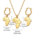 Anniyo African Map Jewelry sets Necklace Earrings for Women Girls Ethiopian Jewellery Nigeria Congo Ghana #132106S preview-2