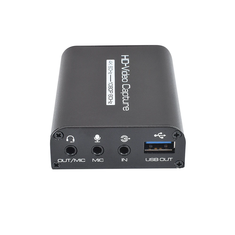 4K 60Hz Video Capture Card HD To USB 3.0 Video Capture Board Game Record Live Streaming Broadcast Mic In Audio Out