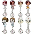 Lovely cartoon women men ladies nurse watches unisex doctor medical FOB pocket watches clip hang quartz watches hospital watches preview-1