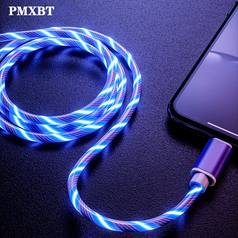 glowing led phone charger