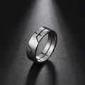 Skyrim Fashion Simple Stainless Steel Couple Ring for Men Women Casual Finger Rings Jewelry Engagement Anniversary Gift 2022 New preview-1