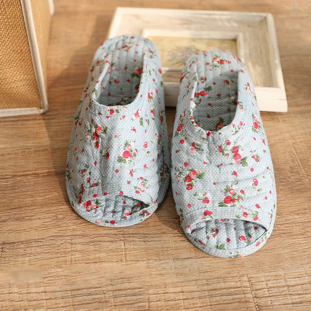 floral house slippers