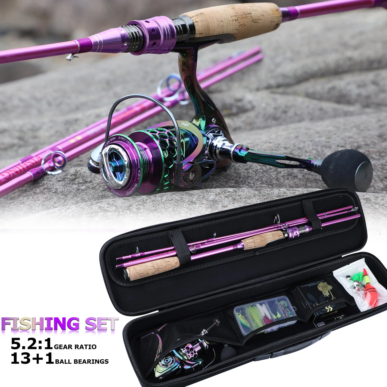 fishing rod and reel full set