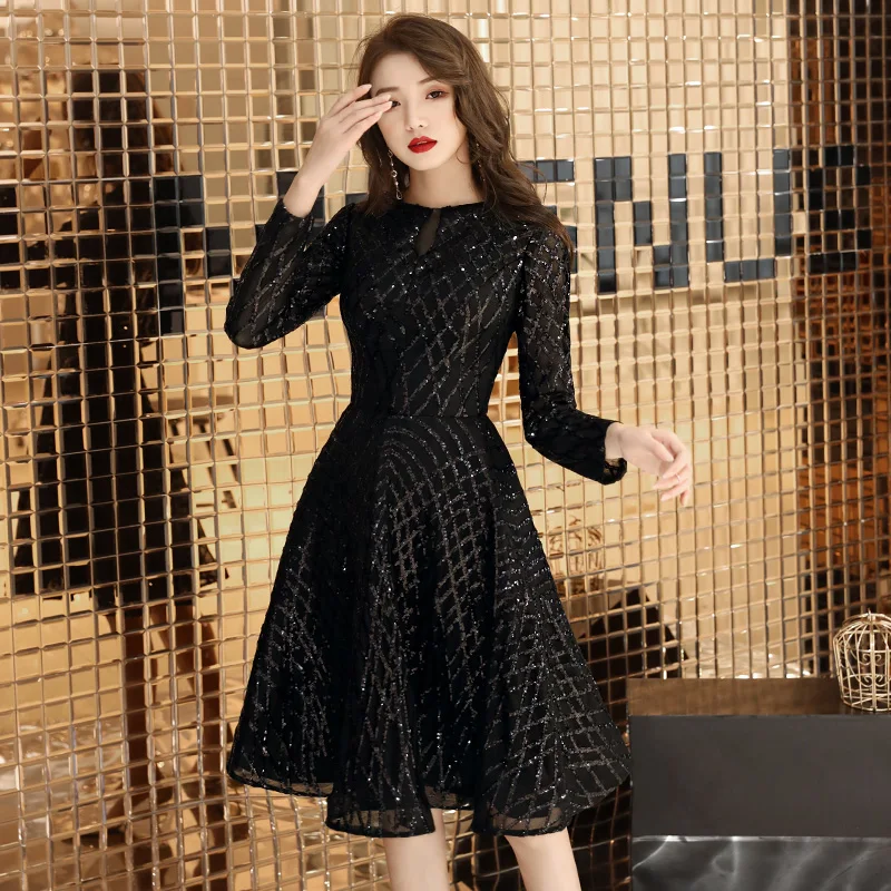 2019 New Long Sleeves Prom Dresses Plus 
