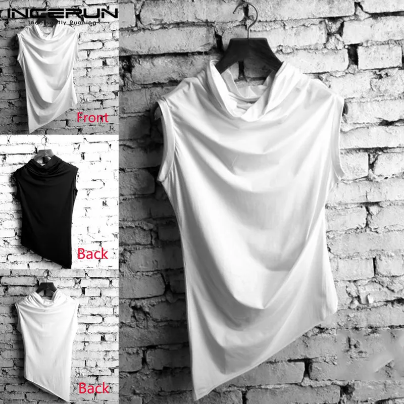 Men Fashion Tank Tops Casual Irregular 