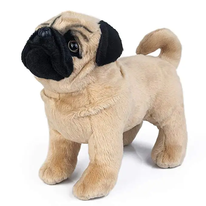 12inch Lifelike Standing Pug Dog Plush 