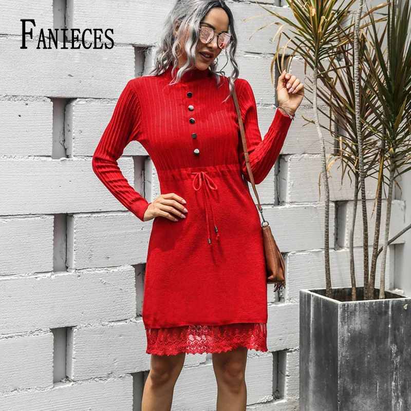 sleeve button dress