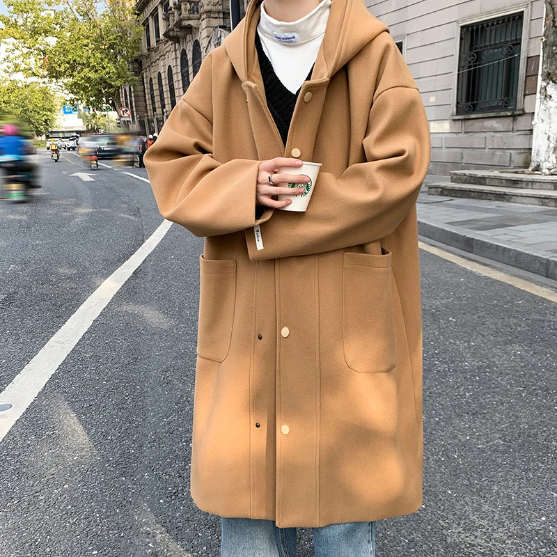 wool blend brown coat