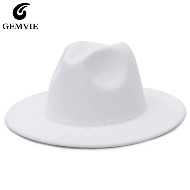 GEMVIE All-match Wide Brim Fedora Hat 