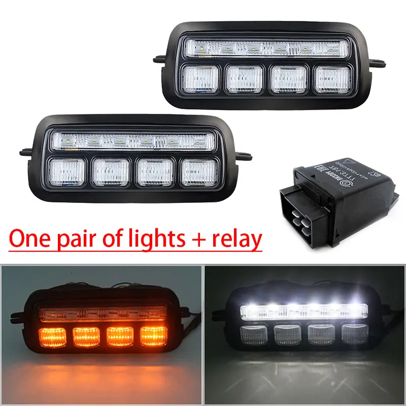 For Lada Niva 4x4 1995 Led Drl Lights With Running Turn Signal